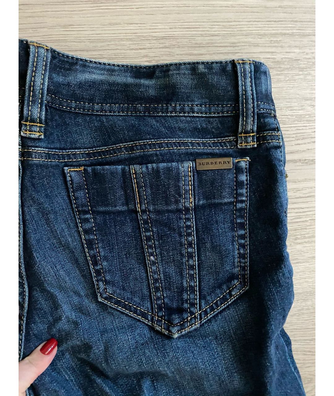 BURBERRY Темно-синие прямые джинсы, фото 3