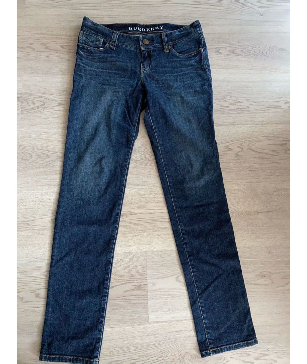 BURBERRY Темно-синие прямые джинсы, фото 5