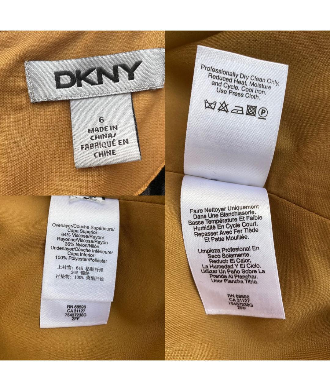 DKNY Мульти вискозное повседневное платье, фото 3