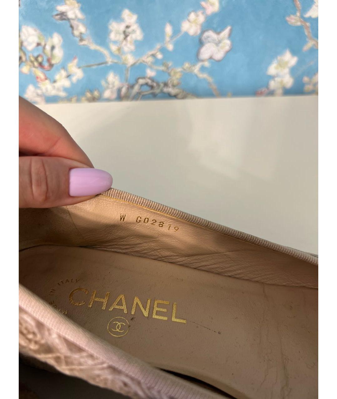 CHANEL Бежевые замшевые балетки, фото 5