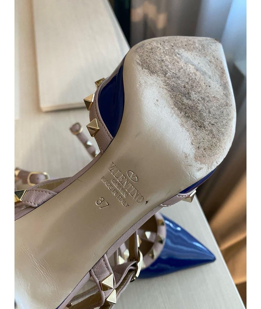 VALENTINO Синие туфли из лакированной кожи, фото 4