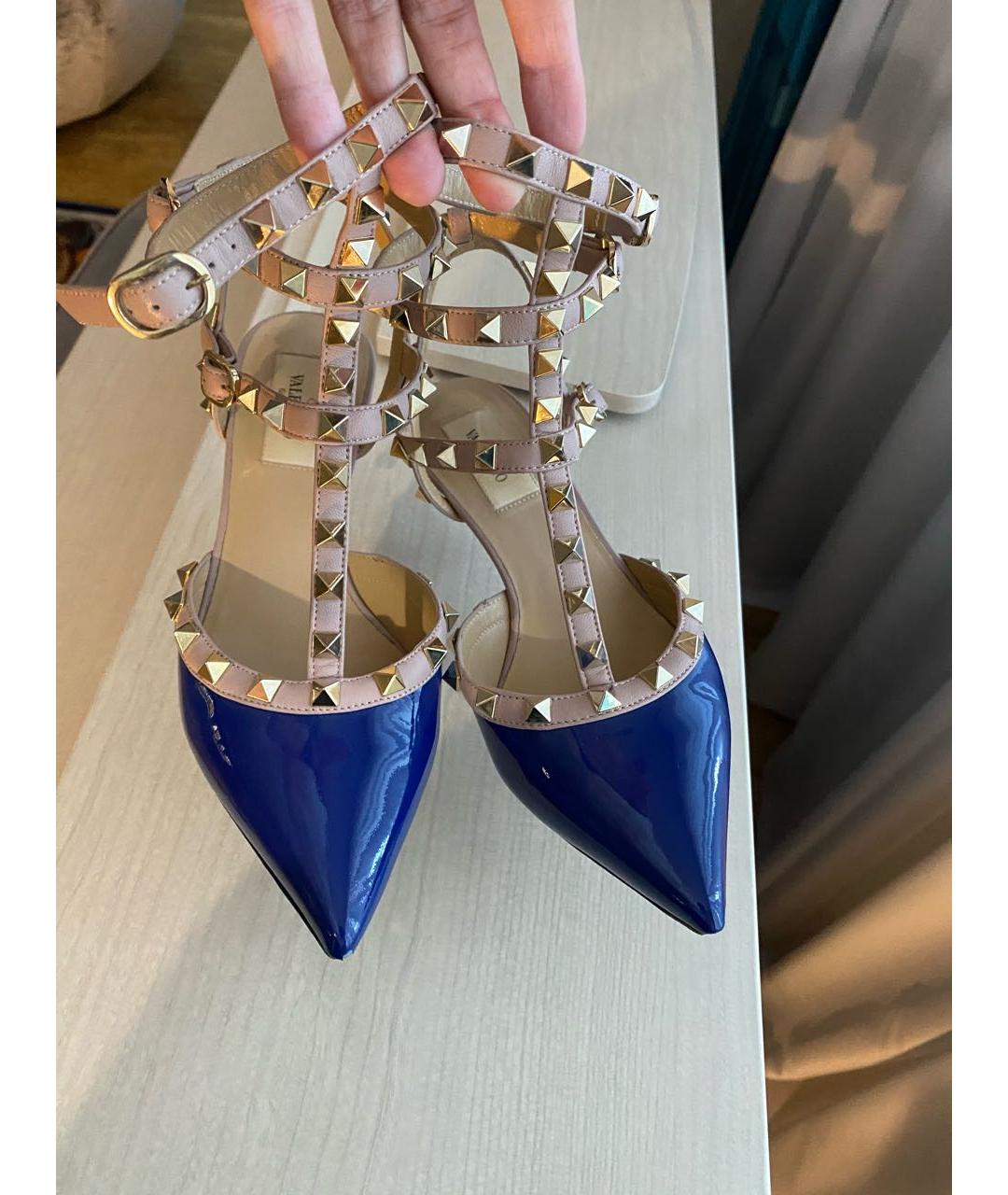 VALENTINO Синие туфли из лакированной кожи, фото 5