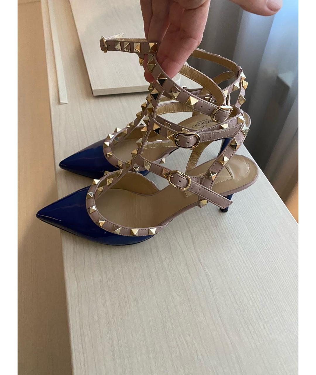 VALENTINO Синие туфли из лакированной кожи, фото 6