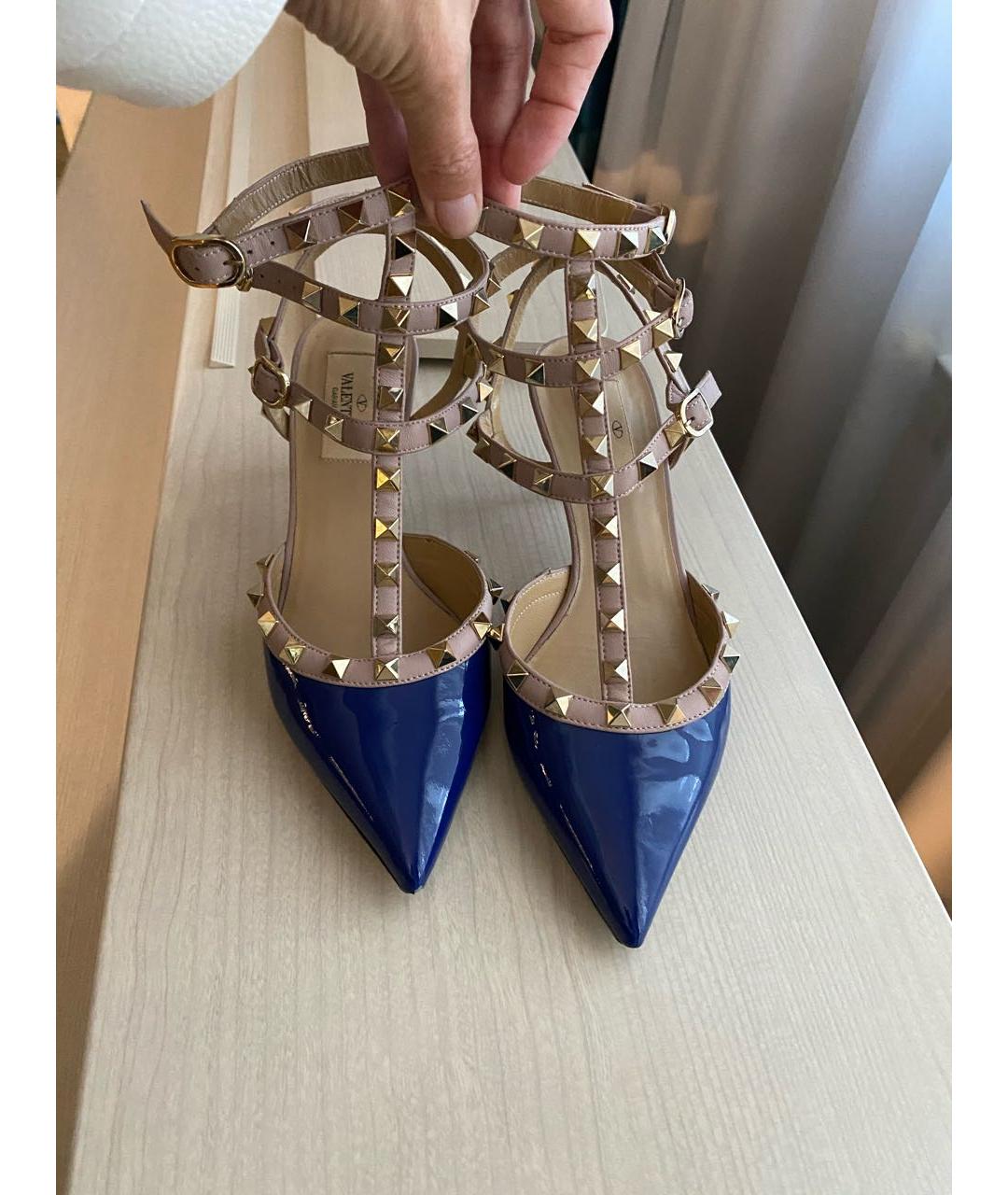 VALENTINO Синие туфли из лакированной кожи, фото 2