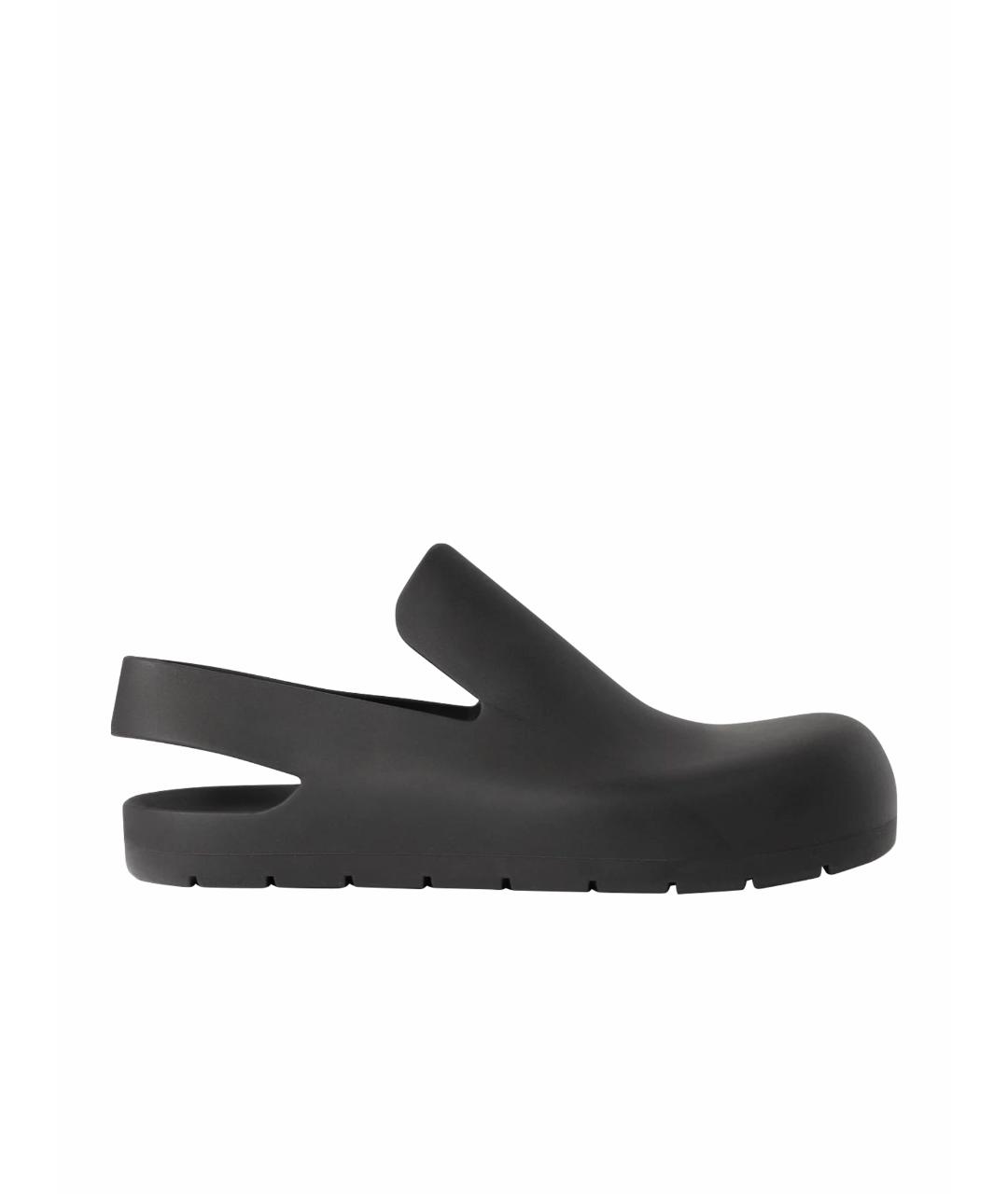 BOTTEGA VENETA Черные резиновые сандалии, фото 1