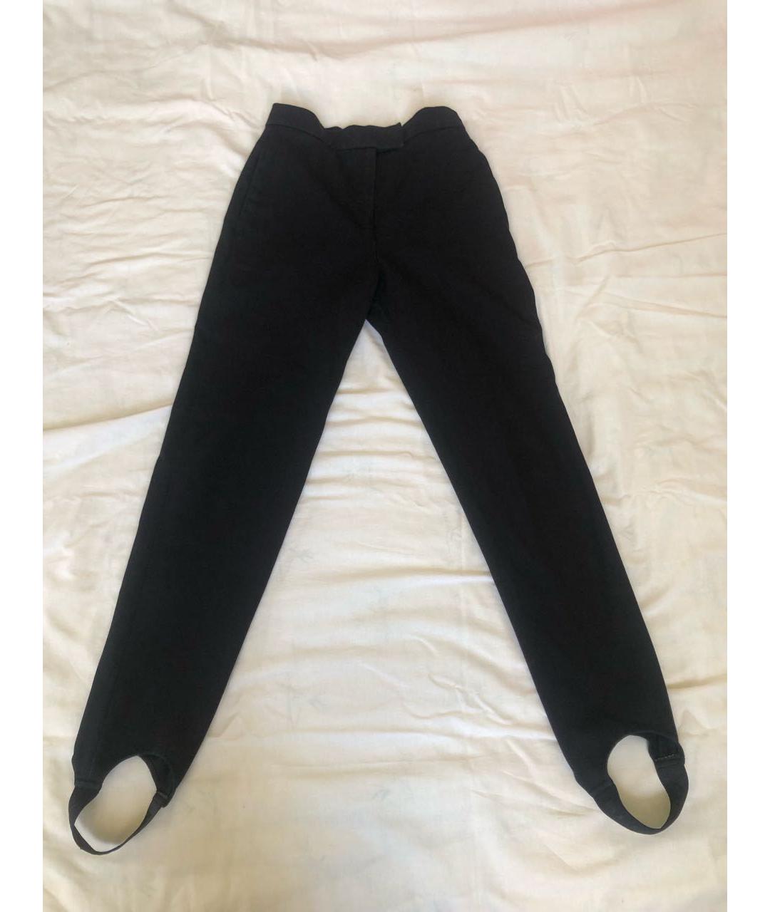 BURBERRY Черные хлопко-эластановые прямые брюки, фото 8