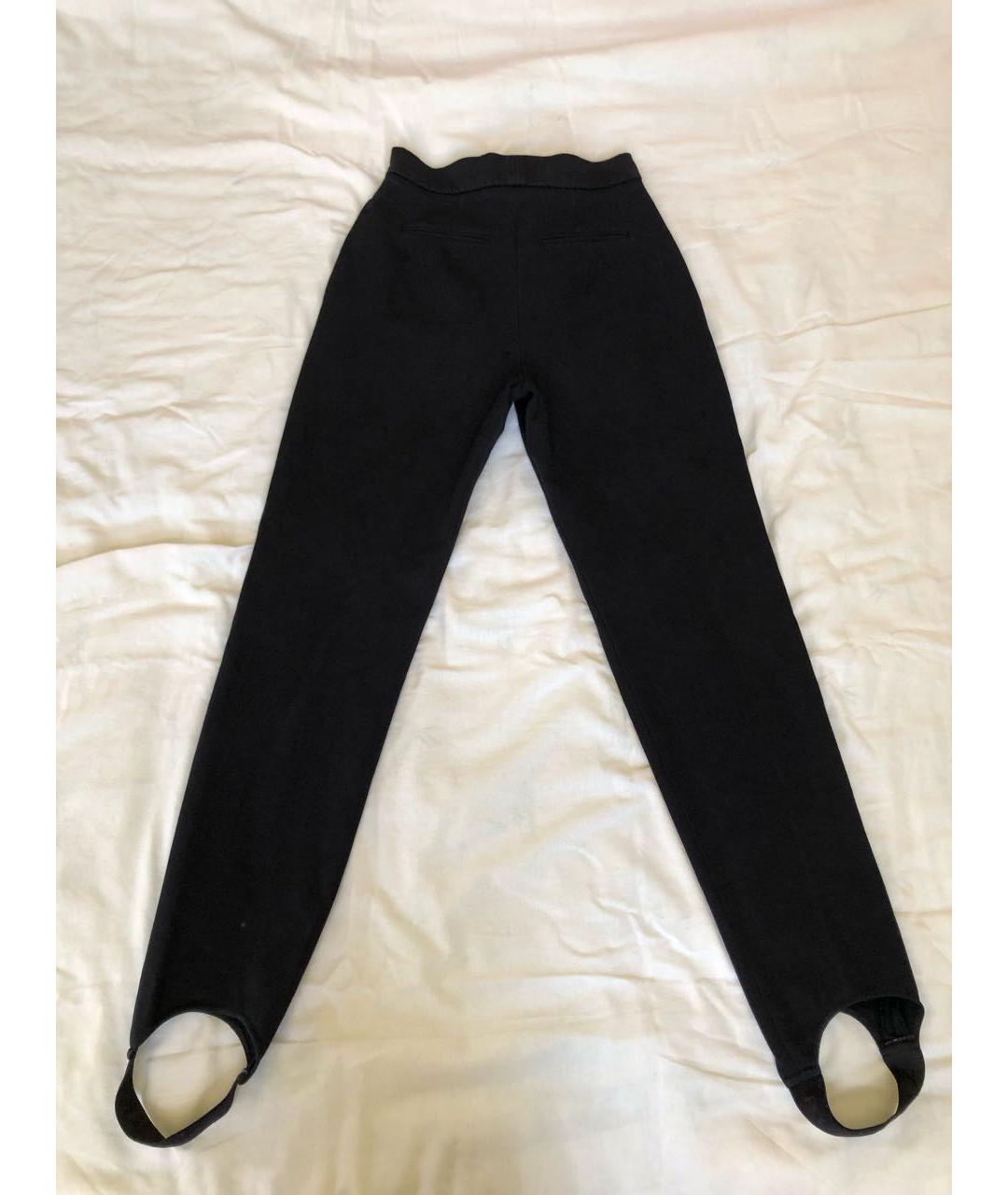 BURBERRY Черные хлопко-эластановые прямые брюки, фото 2