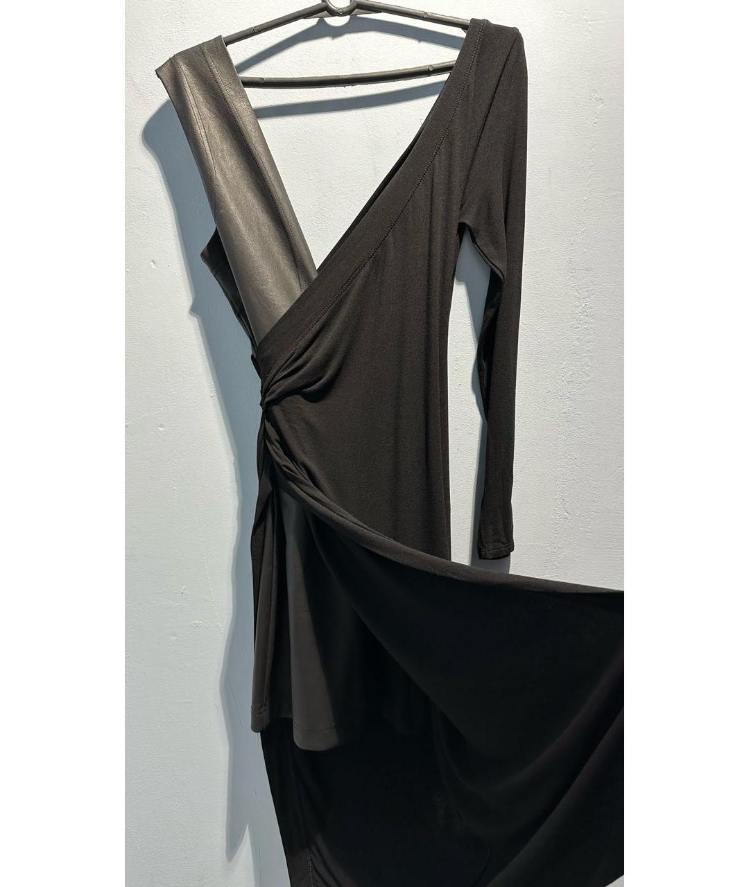 BCBG MAXAZRIA Черное вискозное платье, фото 5