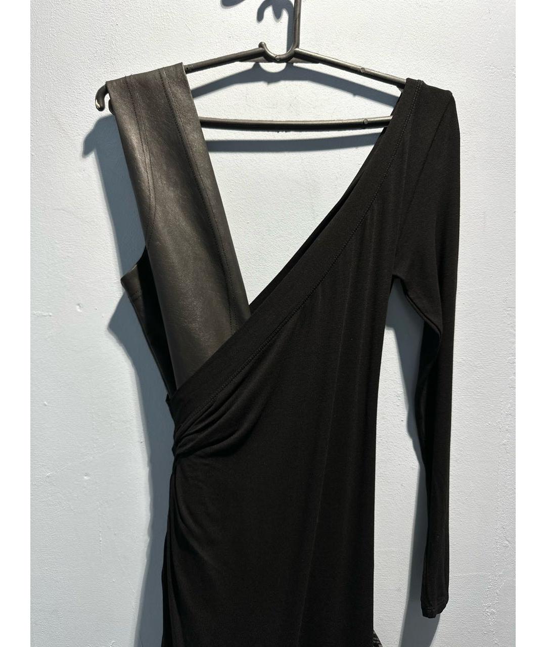 BCBG MAXAZRIA Черное вискозное платье, фото 4