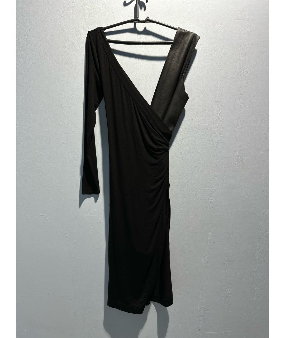 BCBG MAXAZRIA Черное вискозное платье, фото 2
