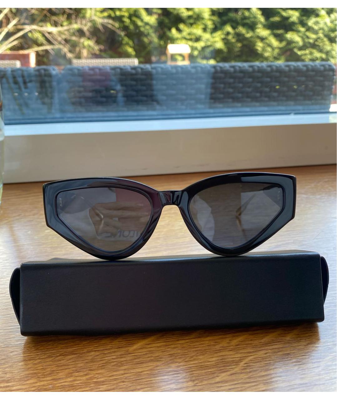 CHRISTIAN DIOR Черные пластиковые солнцезащитные очки, фото 6