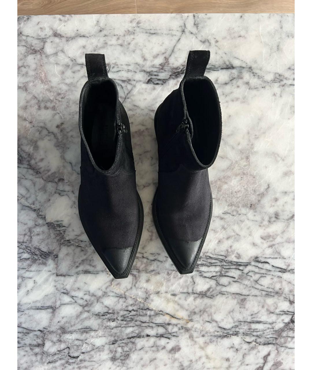 BALENCIAGA Черные замшевые ботинки, фото 3
