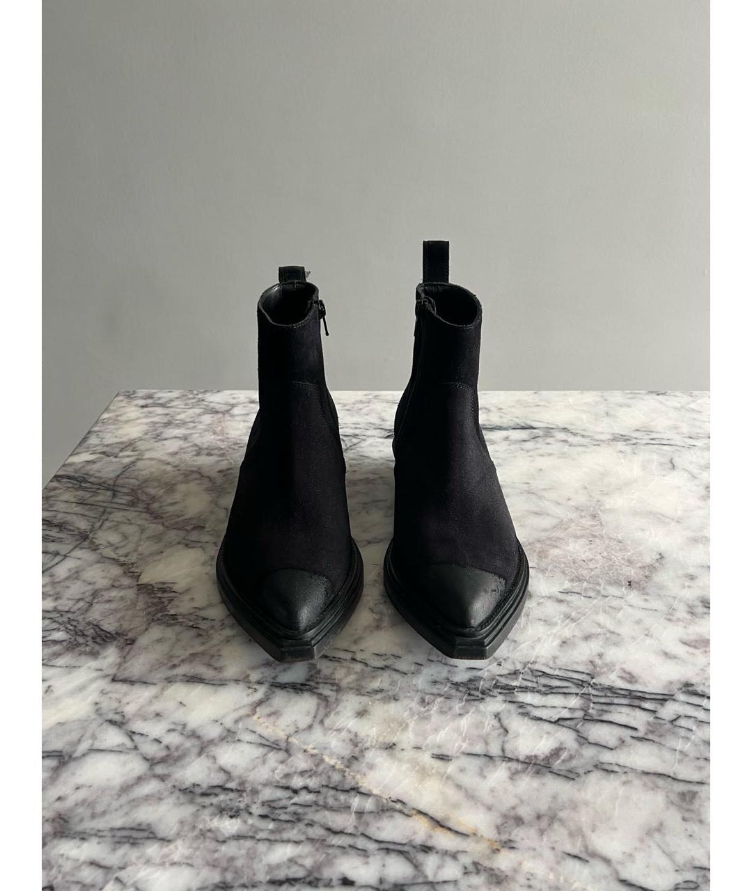 BALENCIAGA Черные замшевые ботинки, фото 2