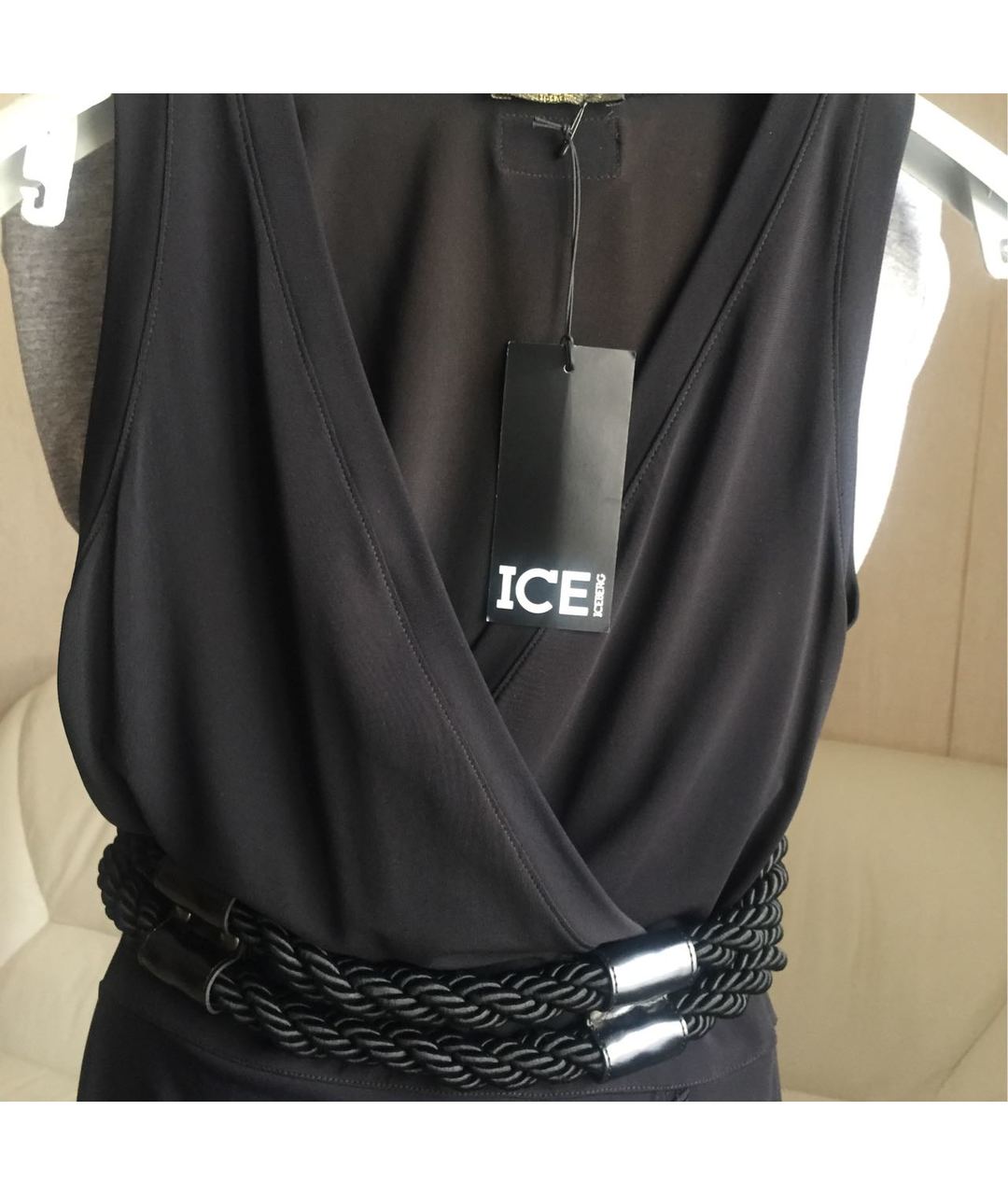 ICEBERG Черное шелковое коктейльное платье, фото 5