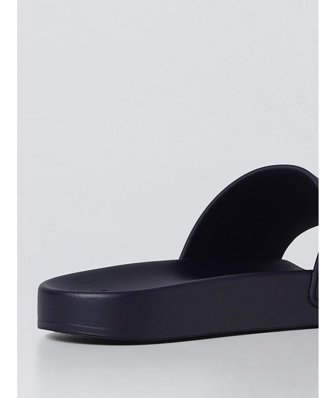 BRUNELLO CUCINELLI Темно-синие резиновые шлепанцы, фото 4