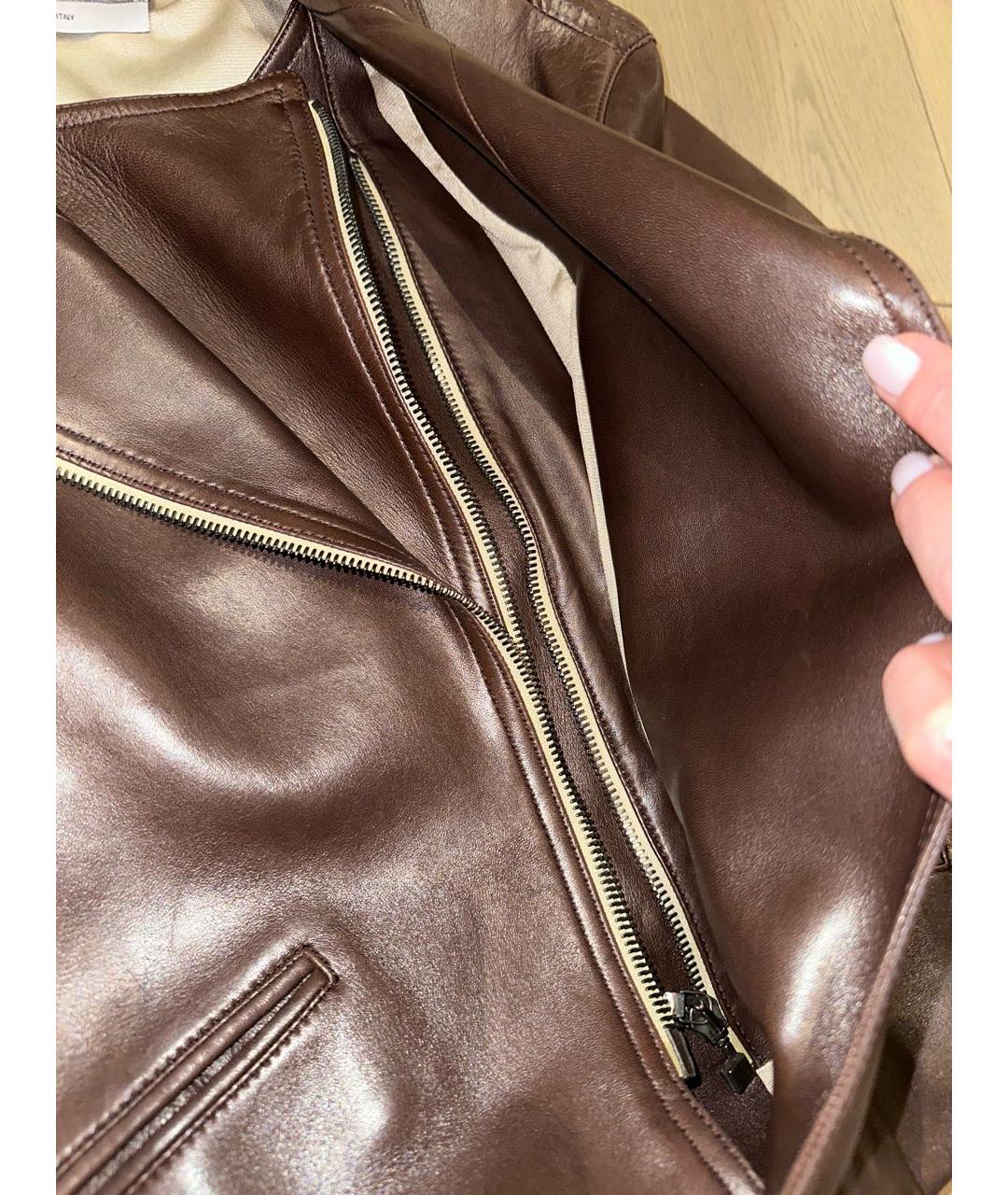 YVES SAINT LAURENT VINTAGE Коричневая кожаная куртка, фото 4