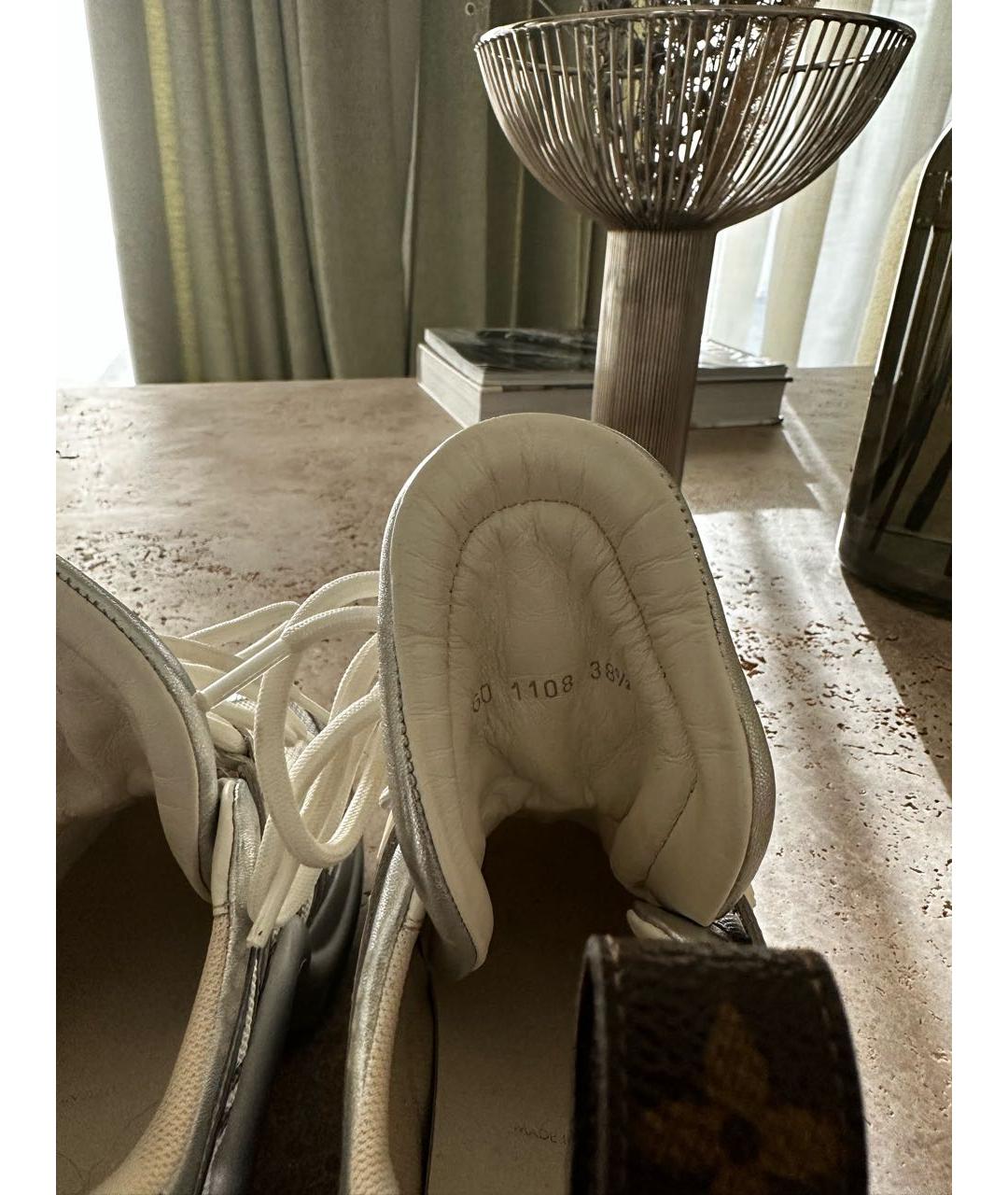LOUIS VUITTON PRE-OWNED Серебряные кроссовки, фото 4
