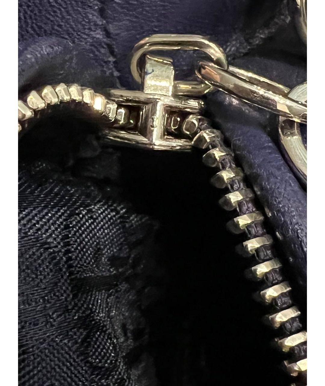 CHRISTIAN DIOR Темно-синяя кожаная сумка с короткими ручками, фото 5