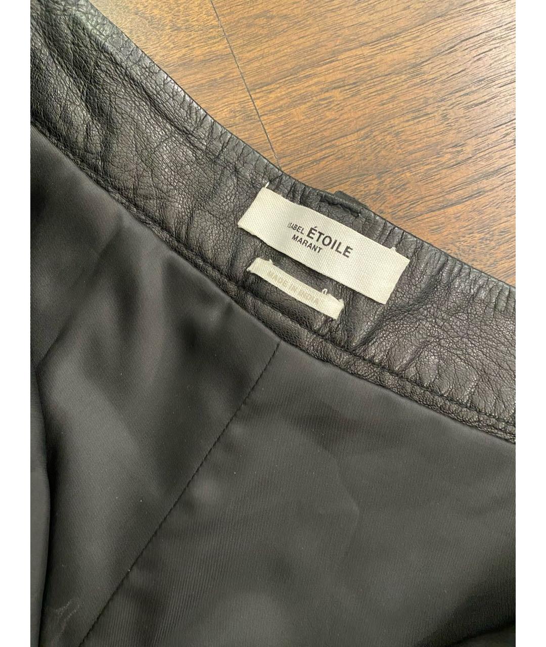 ISABEL MARANT ETOILE Черные кожаные шорты, фото 3