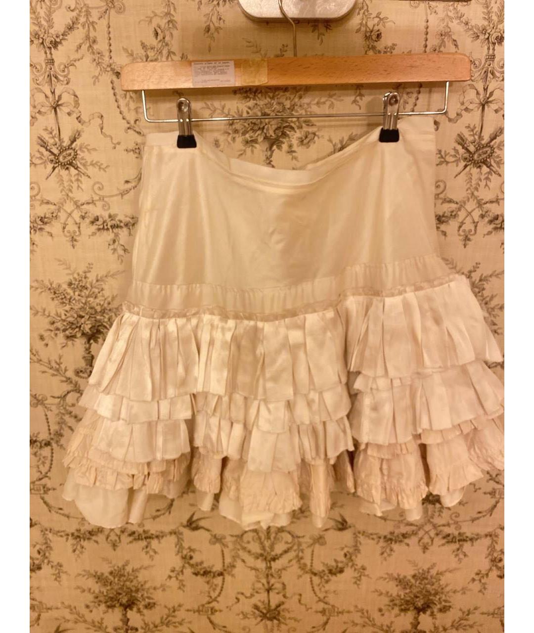 CHLOE Белая хлопковая юбка мини, фото 5