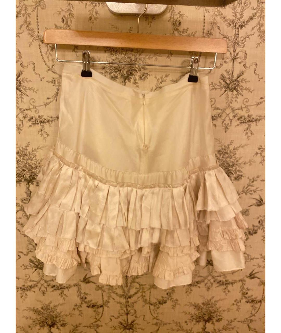 CHLOE Белая хлопковая юбка мини, фото 2