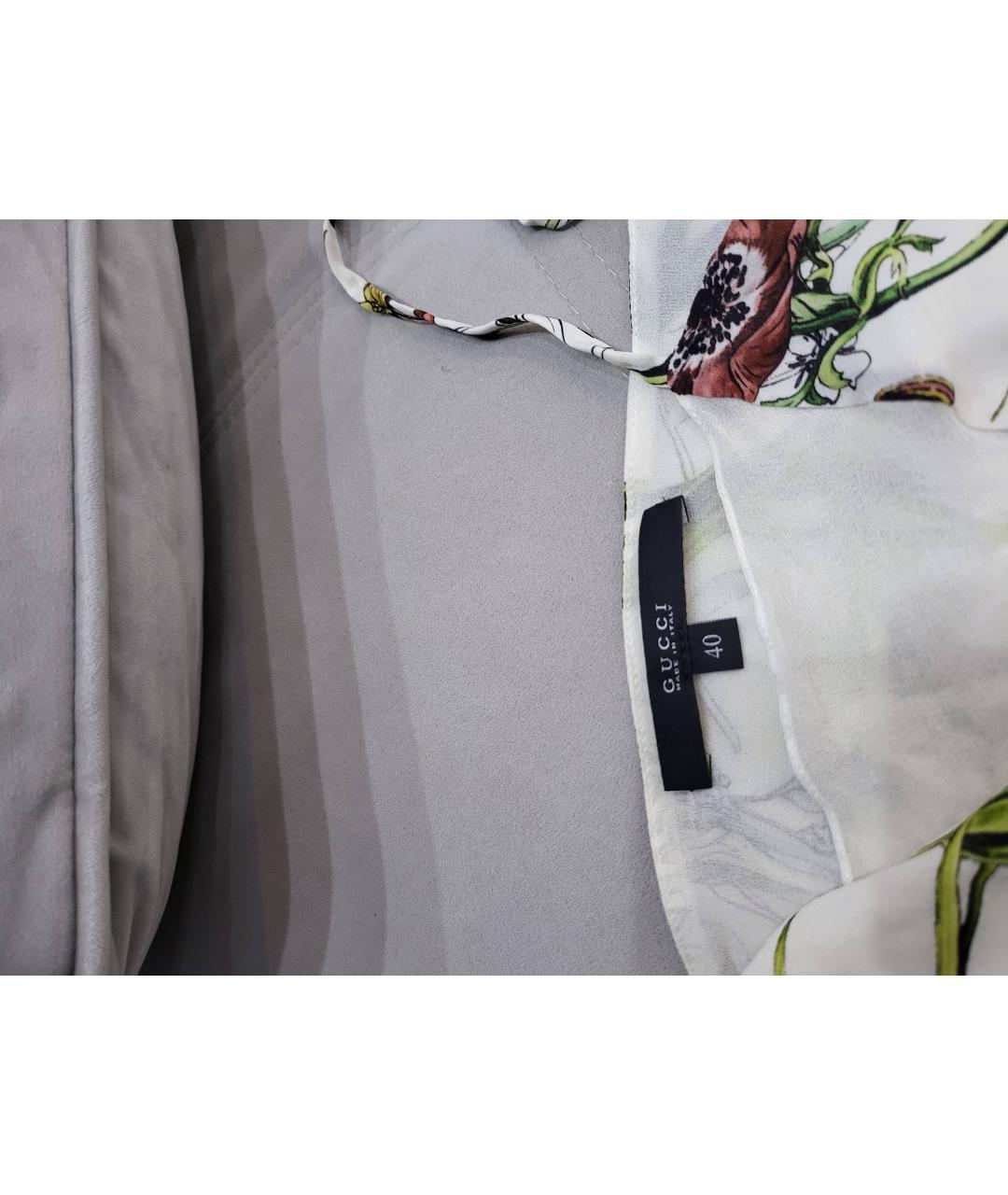 GUCCI Бежевый шелковый костюм с юбками, фото 4