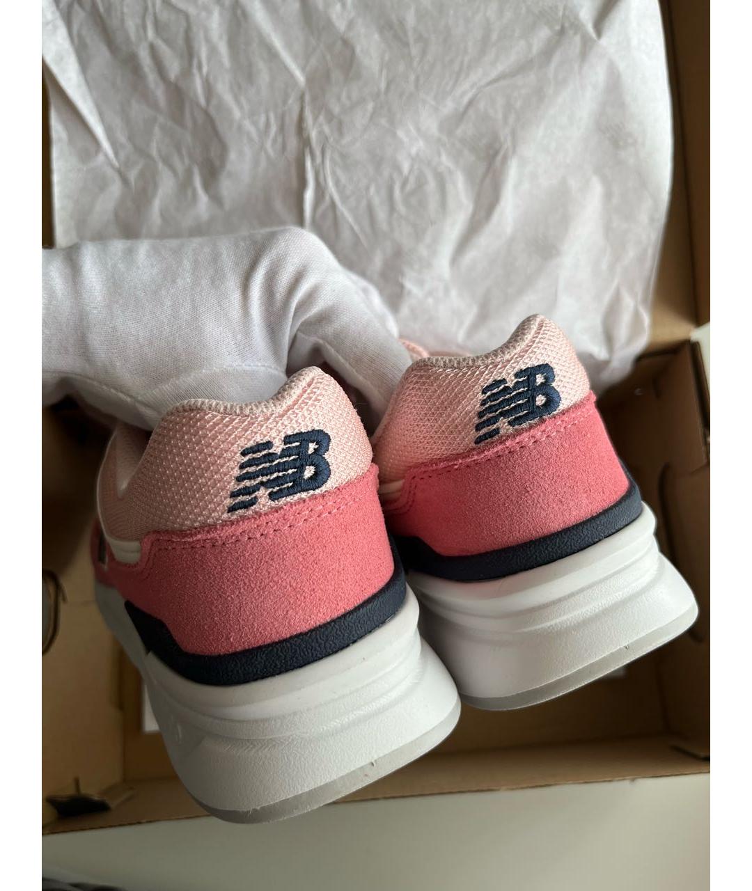 NEW BALANCE Розовые замшевые кроссовки, фото 4