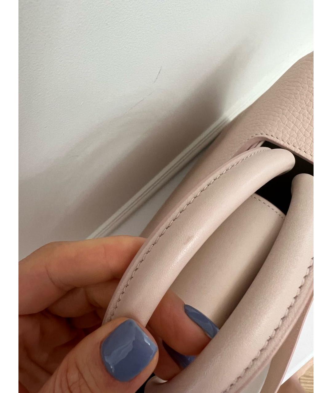 CHRISTIAN DIOR Розовая кожаная сумка тоут, фото 5