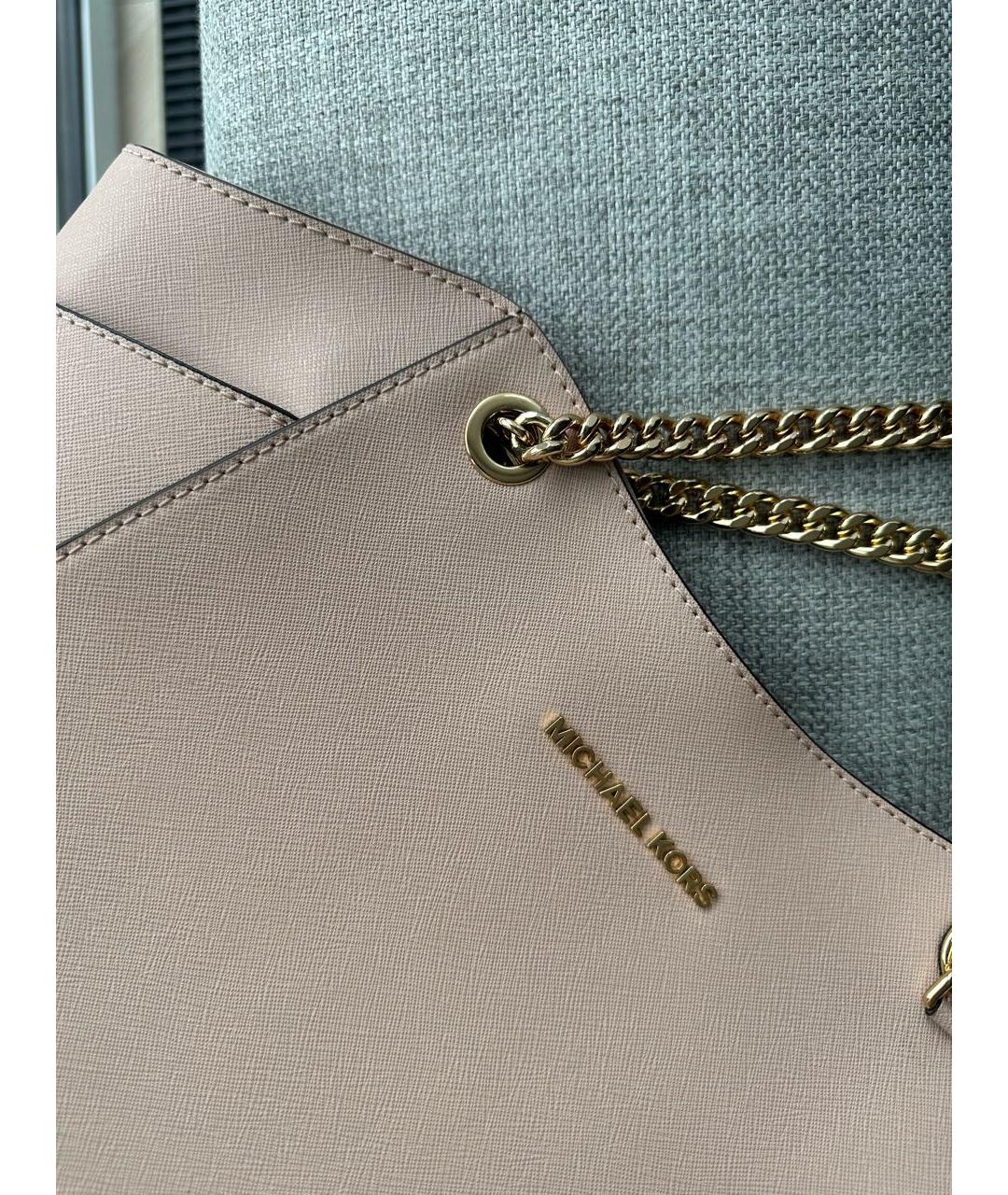 MICHAEL KORS Розовая кожаная сумка тоут, фото 3