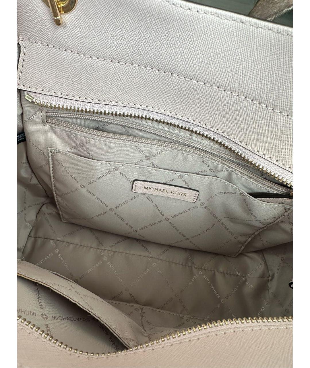 MICHAEL KORS Розовая кожаная сумка тоут, фото 4