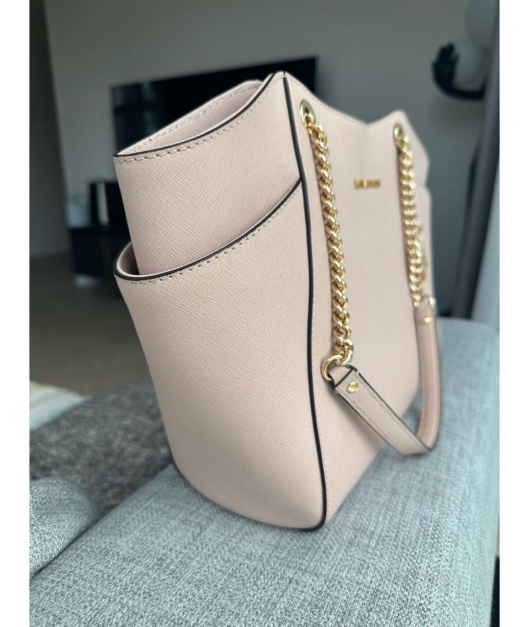 MICHAEL KORS Розовая кожаная сумка тоут, фото 2