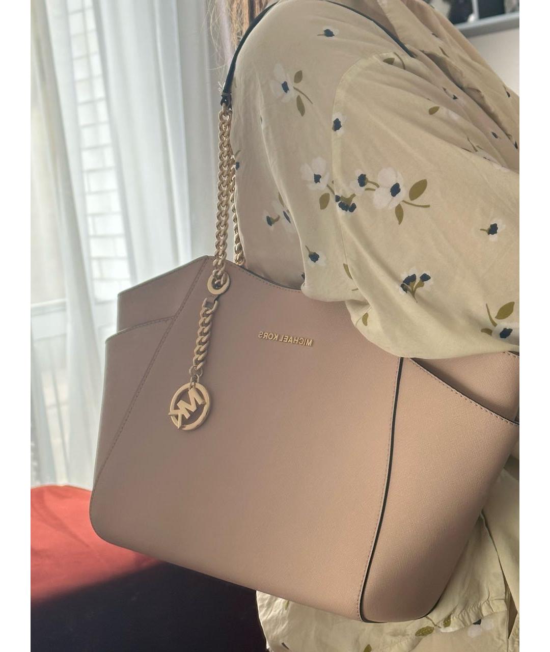 MICHAEL KORS Розовая кожаная сумка тоут, фото 7