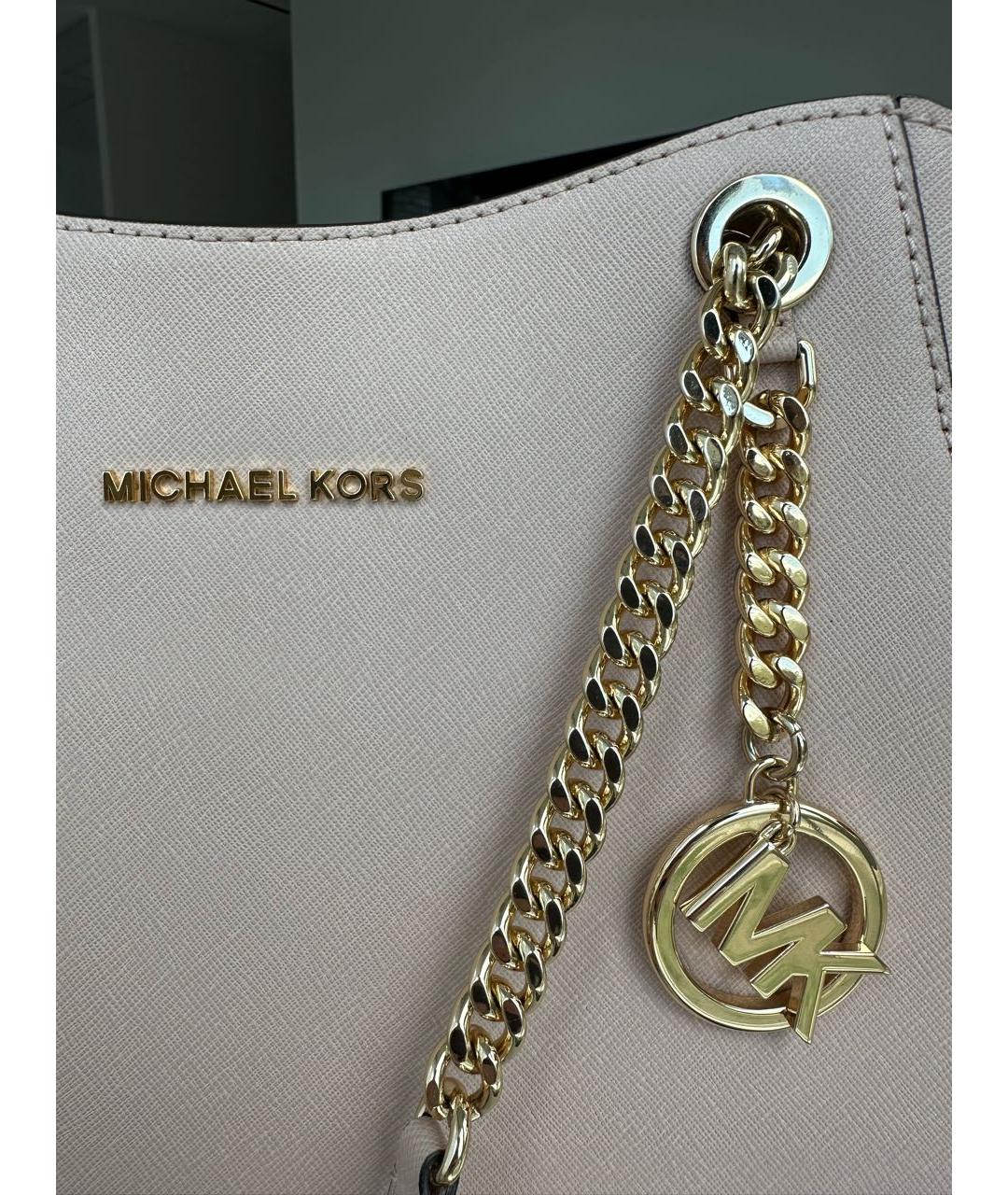 MICHAEL KORS Розовая кожаная сумка тоут, фото 6