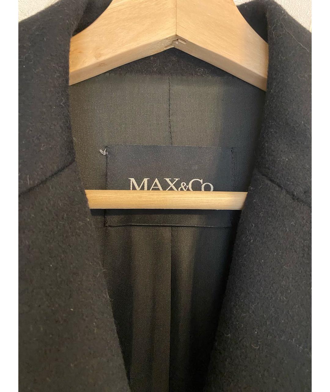 MAX&CO Черное шерстяное пальто, фото 5