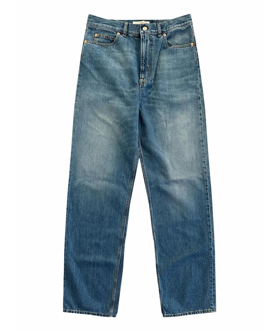 VALENTINO Голубые хлопковые джинсы клеш, фото 1