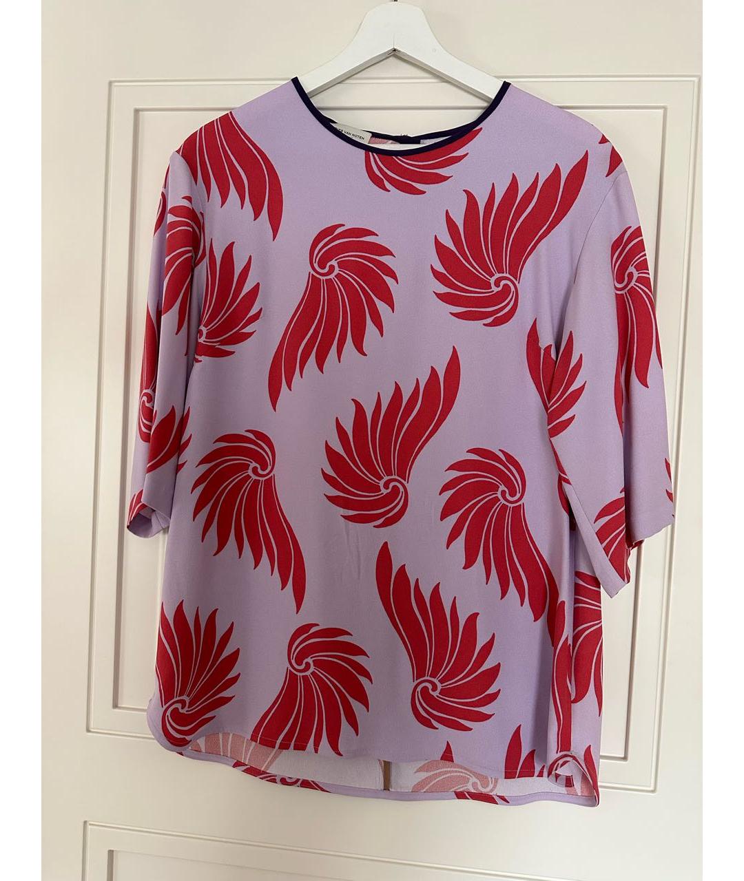 DRIES VAN NOTEN Фиолетовый вискозный костюм с брюками, фото 6