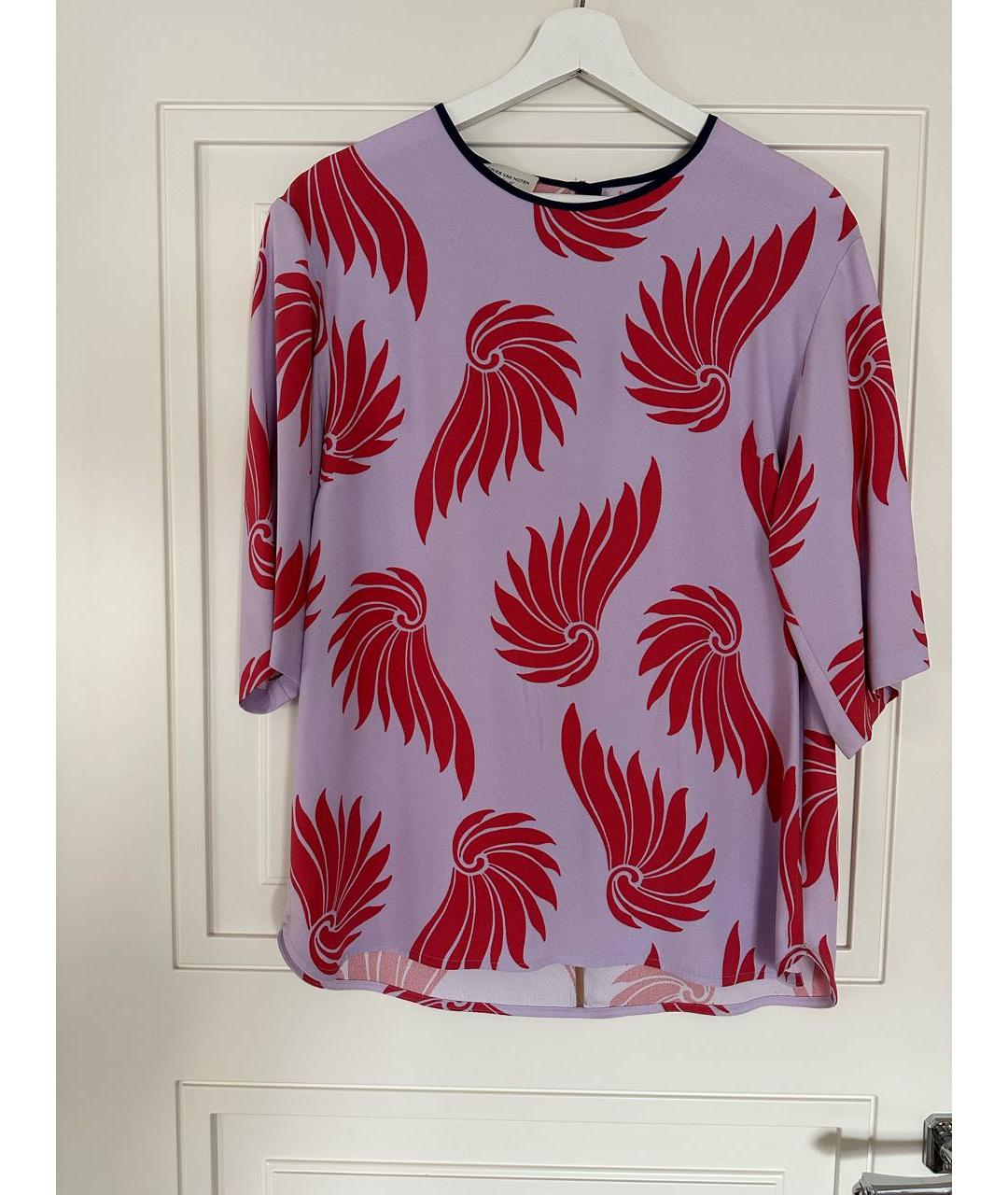 DRIES VAN NOTEN Фиолетовый вискозный костюм с брюками, фото 3