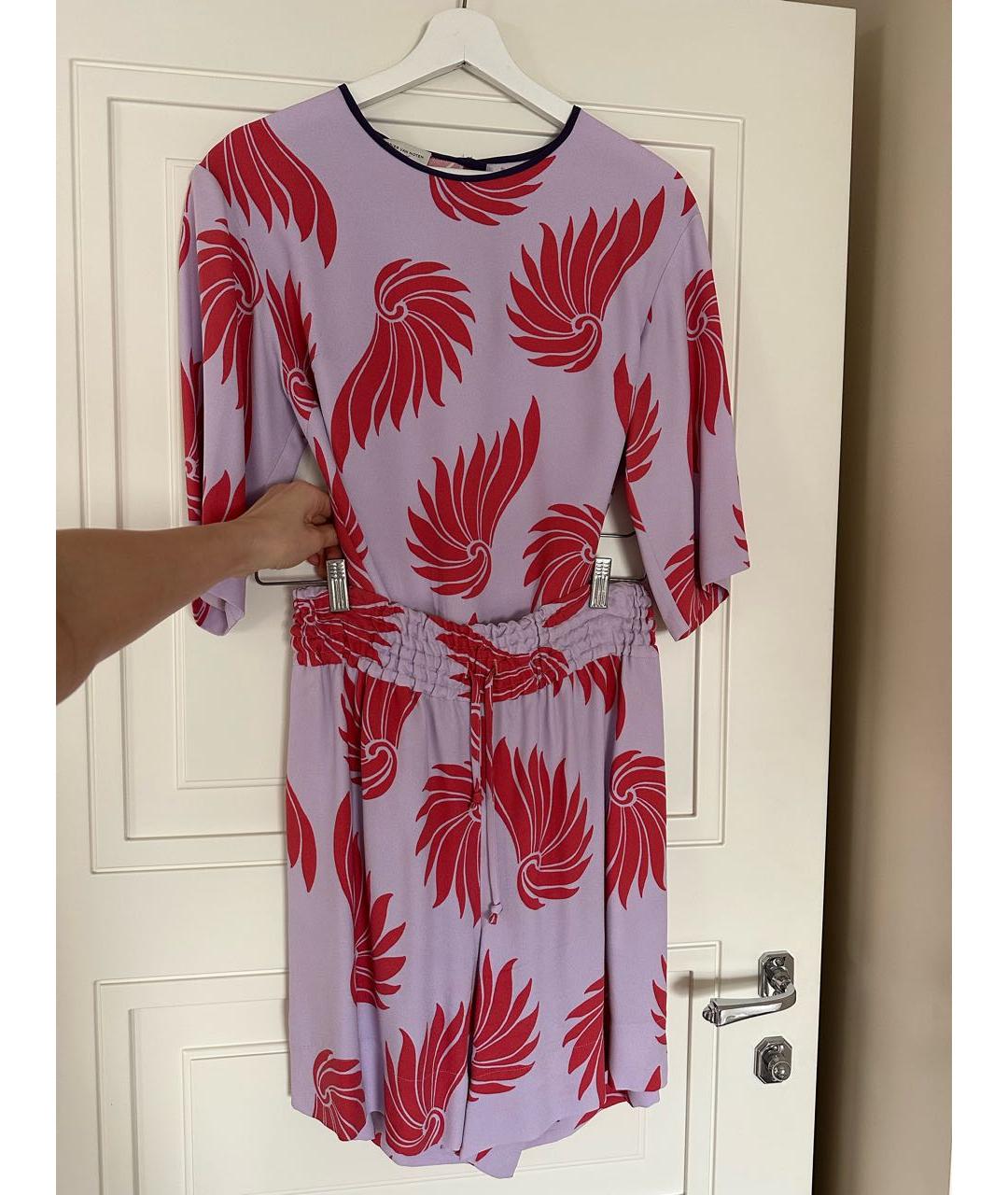 DRIES VAN NOTEN Фиолетовый вискозный костюм с брюками, фото 4