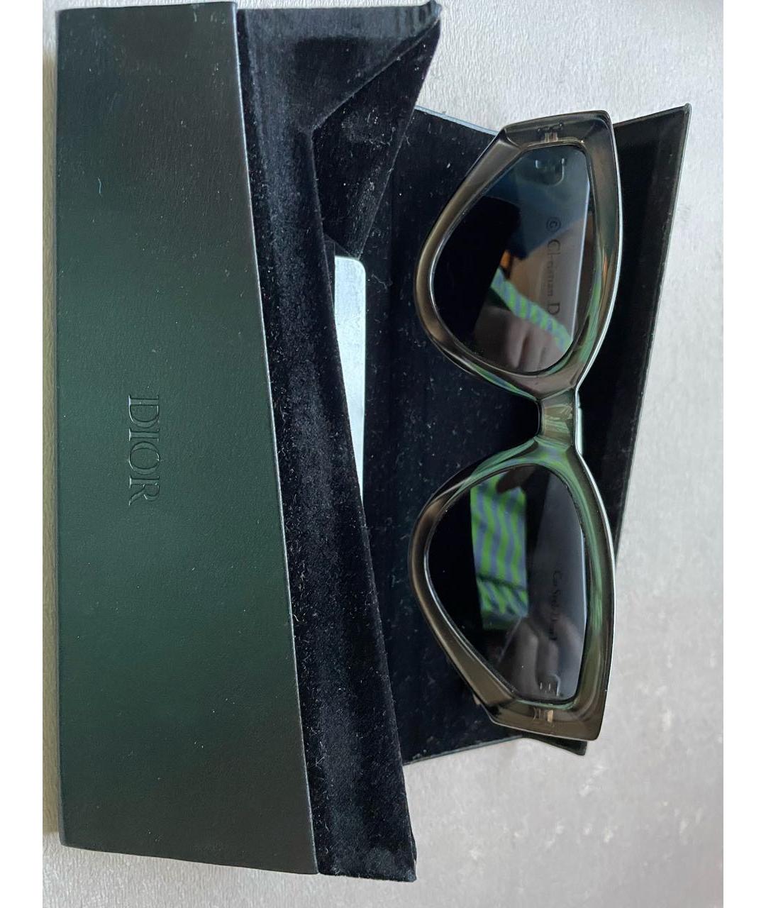 CHRISTIAN DIOR PRE-OWNED Антрацитовые пластиковые солнцезащитные очки, фото 5
