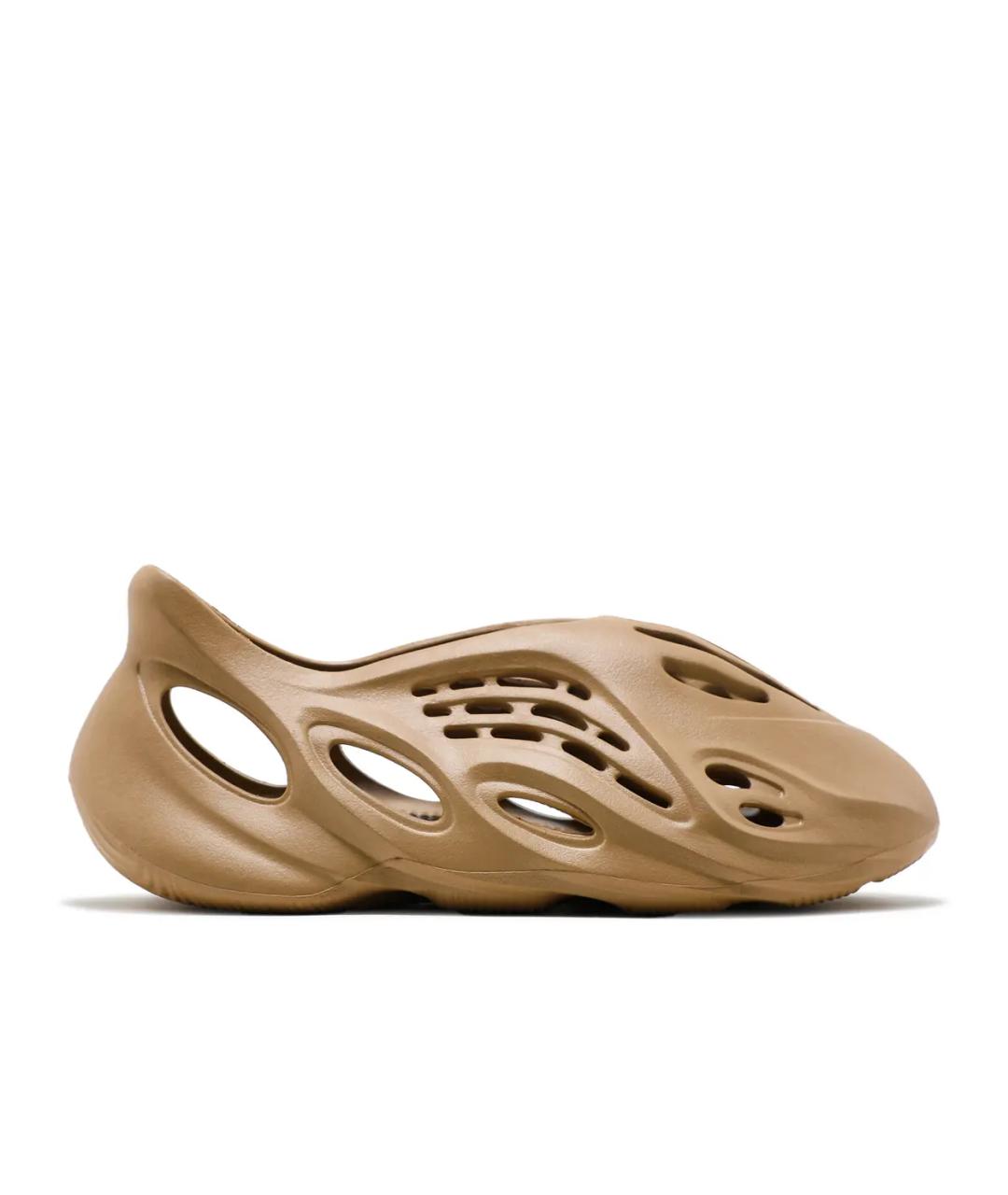 ADIDAS YEEZY Бежевые резиновые сандалии, фото 1