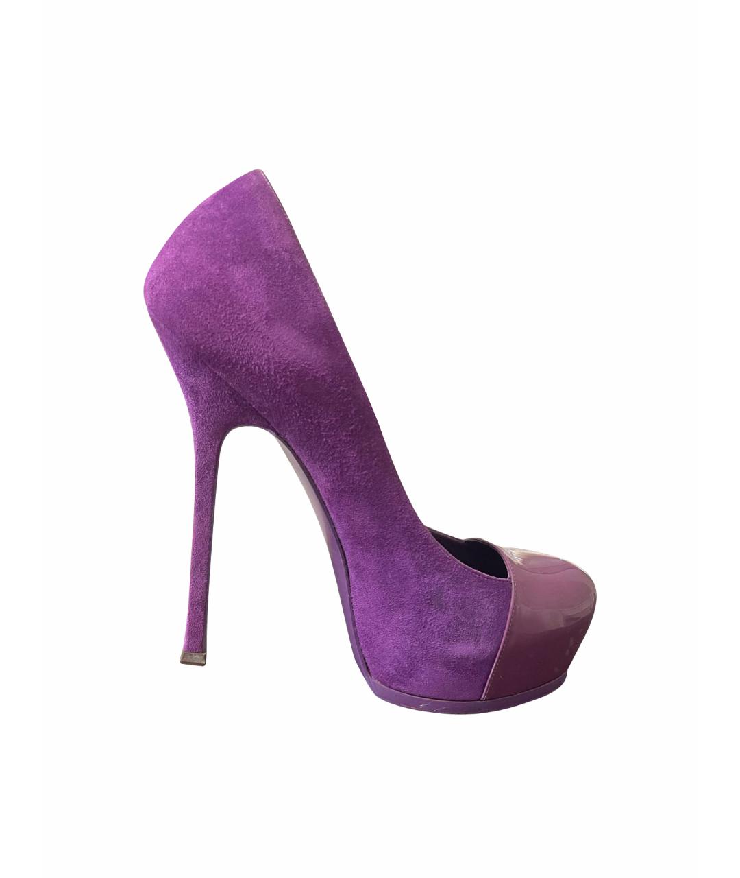 SAINT LAURENT Фиолетовые туфли, фото 1