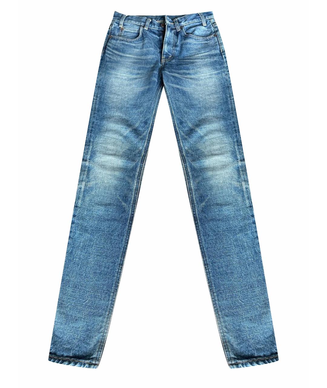CELINE PRE-OWNED Синие хлопковые джинсы слим, фото 1
