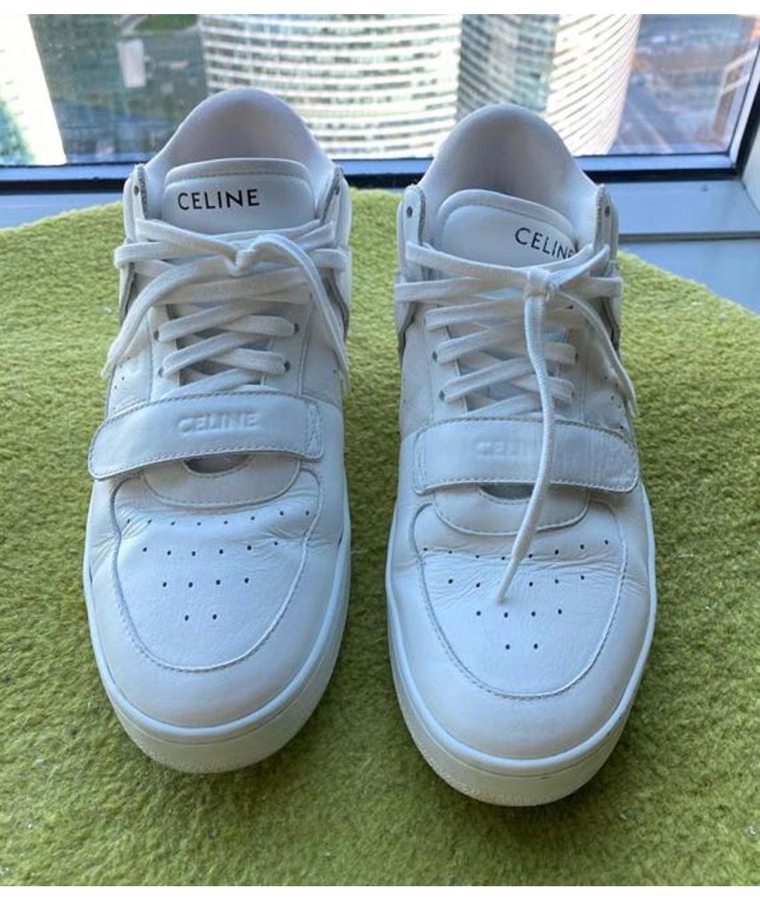 CELINE PRE-OWNED Белые кожаные кроссовки, фото 2