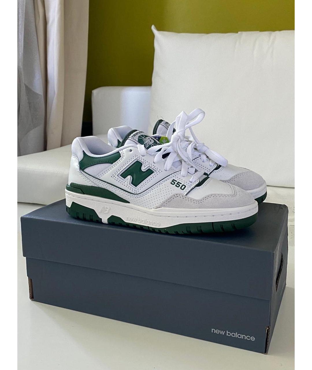 NEW BALANCE Зеленые кроссовки из искусственной кожи, фото 2