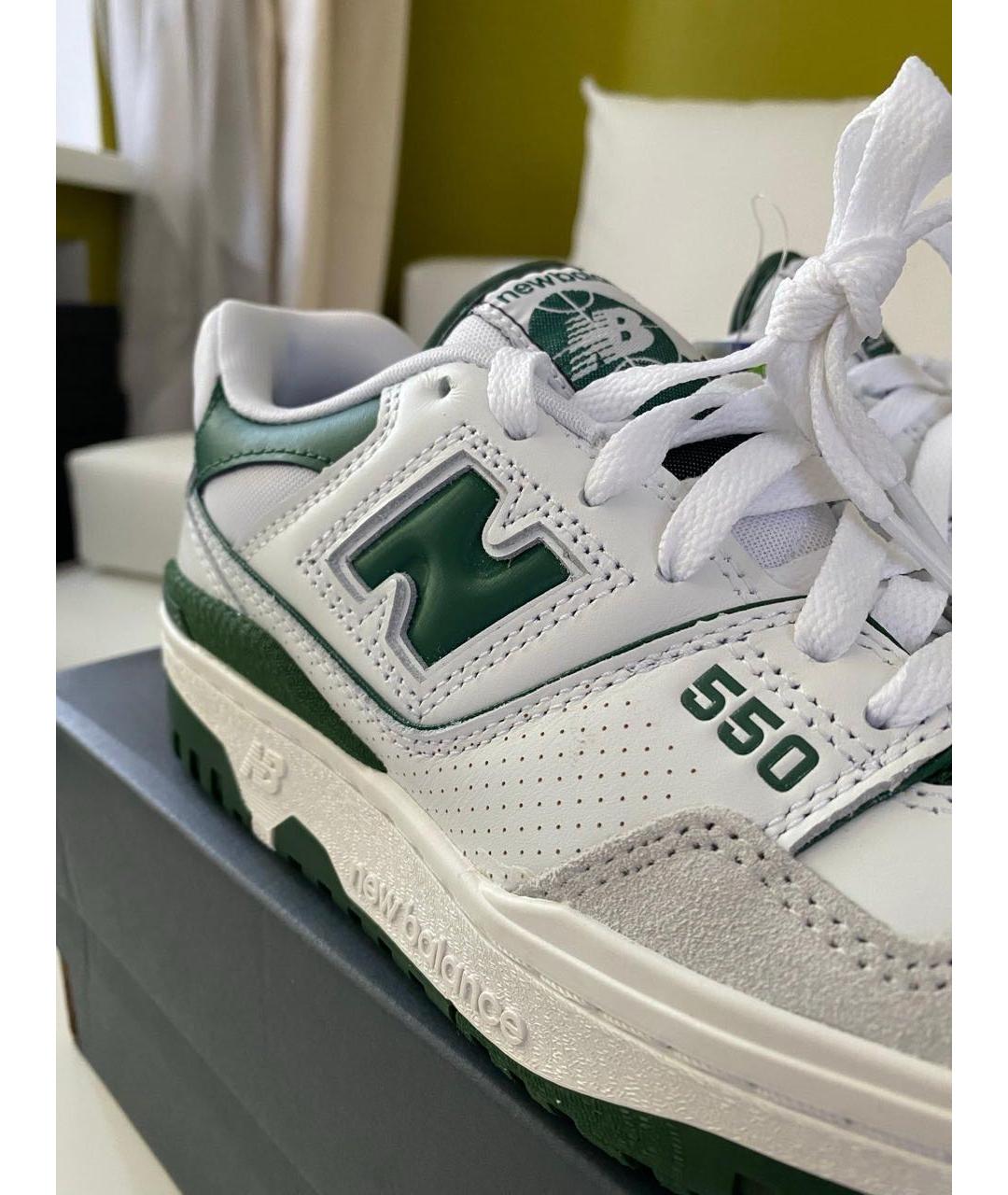 NEW BALANCE Зеленые кроссовки из искусственной кожи, фото 3