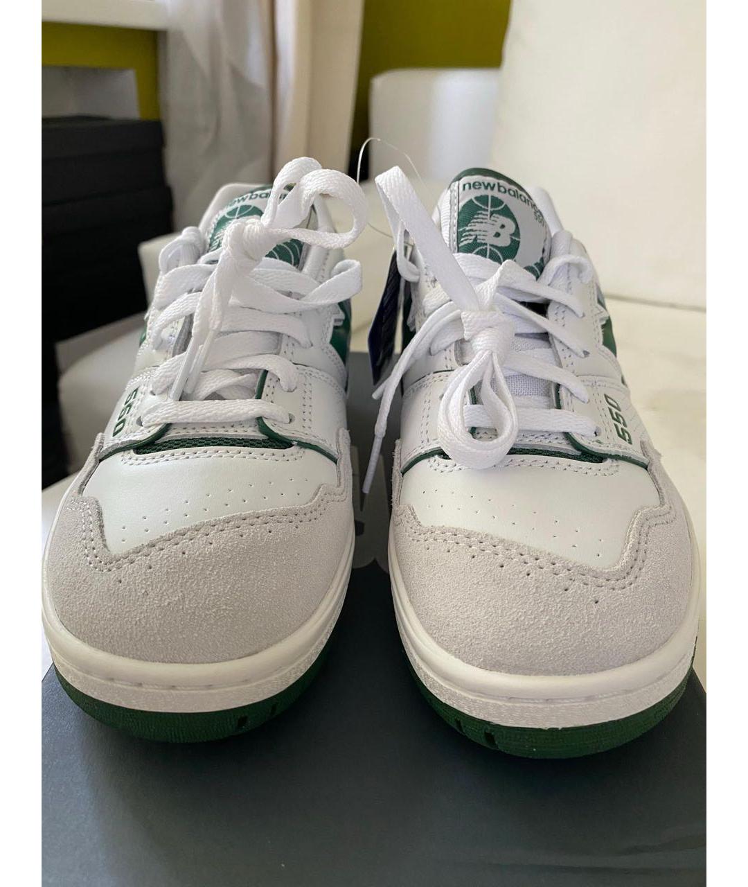 NEW BALANCE Зеленые кроссовки из искусственной кожи, фото 4