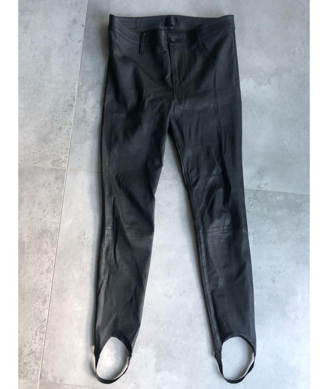 RTA Черные кожаные брюки узкие, фото 7