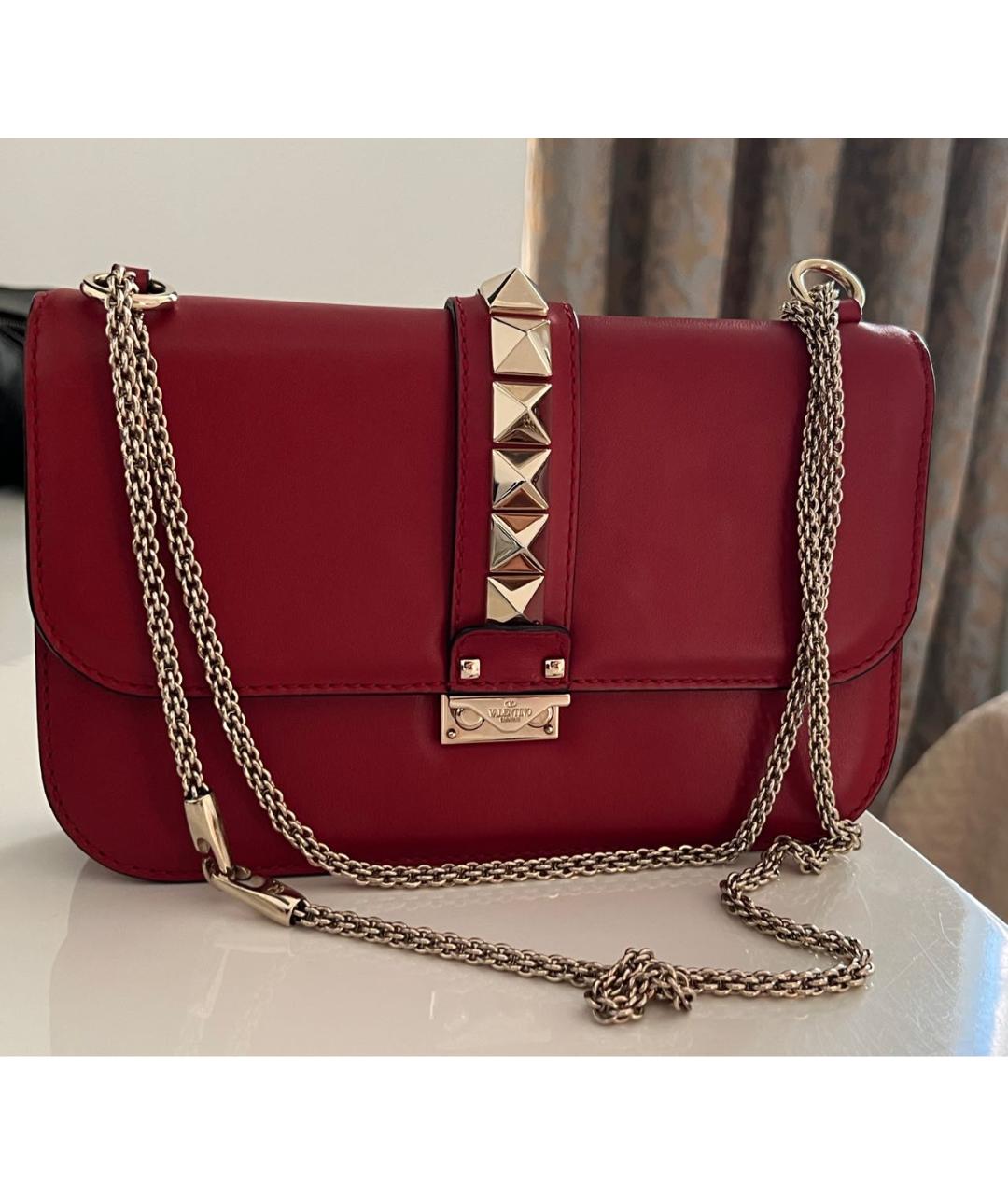 VALENTINO Красная кожаная поясная сумка, фото 4