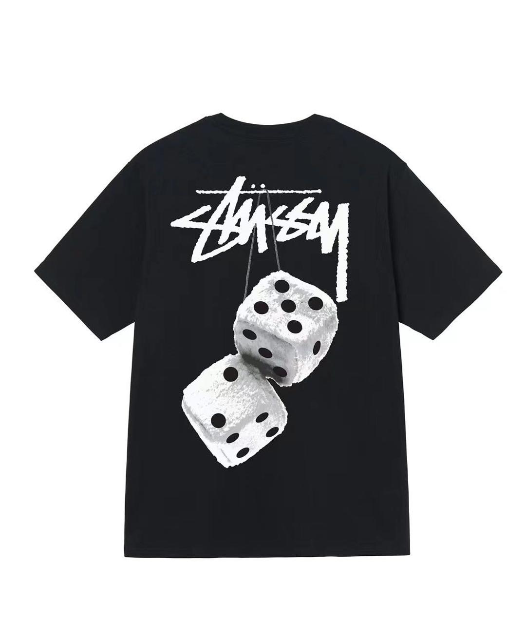 STUSSY Черная хлопковая футболка для женщин – купить в интернет магазине с  доставкой