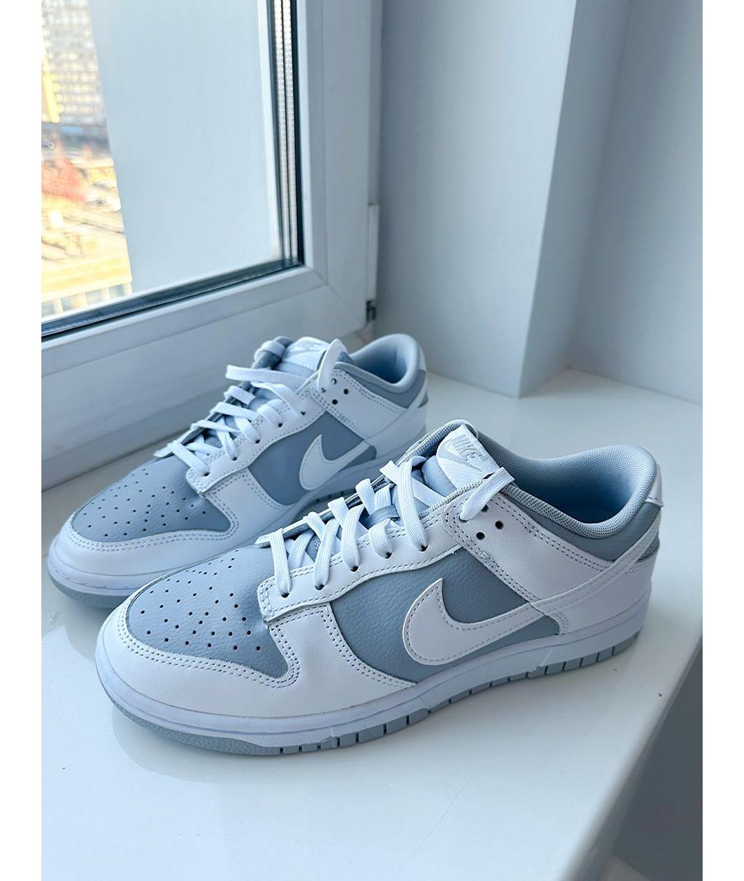 NIKE Серые кожаные кроссовки, фото 5
